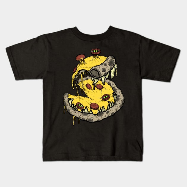 Monster pizza alive Kids T-Shirt by Mister Cacho